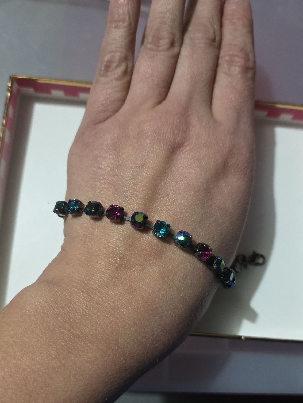 Multicolor Crystal Tennis Bracelet